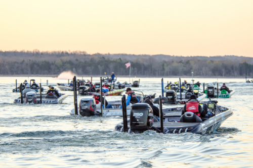 boats on table rock lake for fishing tournament