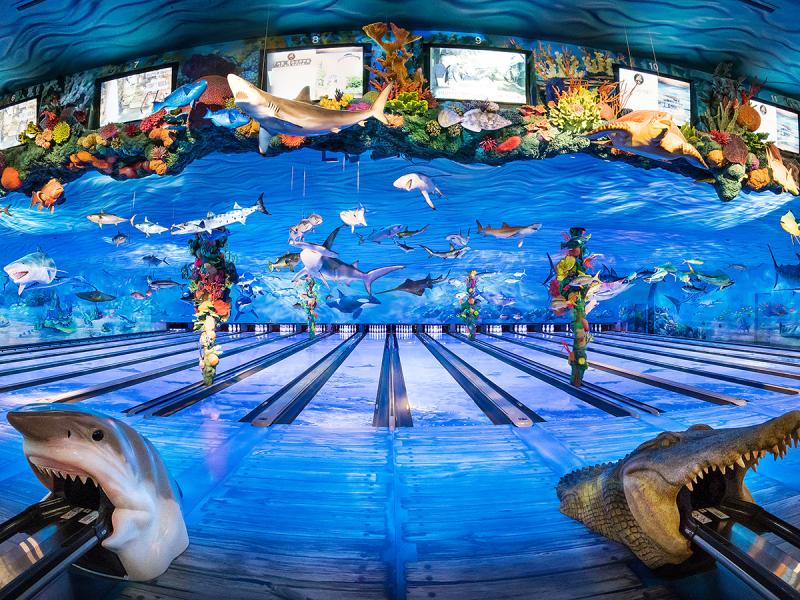 The bowling alley inside Fun Mountain at Big Cedar Lodge.