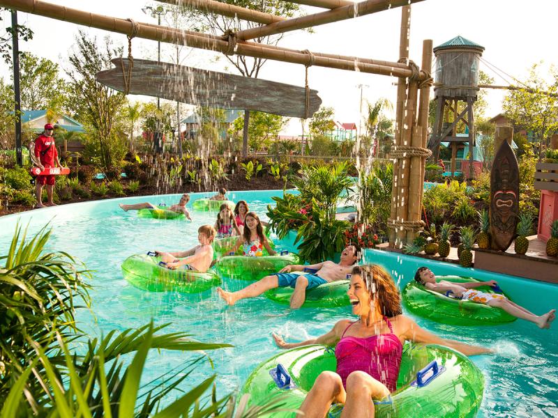 Kick back and relax with the family on the Aloha River at White Water.