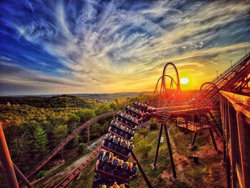 Ride Wildfire at sunset for a beautiful view!