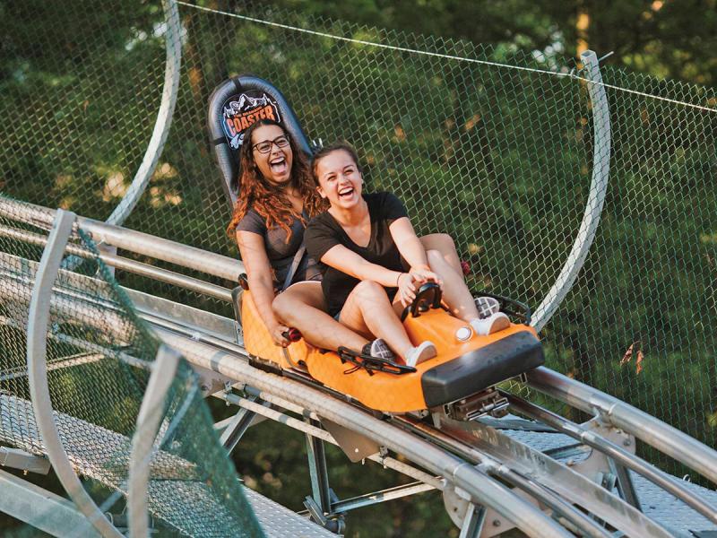 Go soaring down the hills on the Branson Coaster!