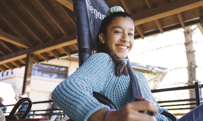 Girl Riding Shepherd's Mountain Coaster