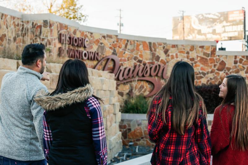 Downtown Branson Family Walking