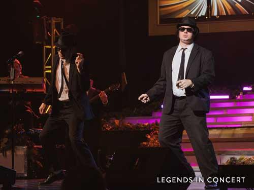 Blues Brothers performing on stage in Branson, MO.