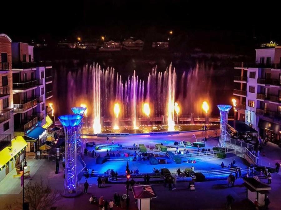 Fountains at Branson Landing view from Hilton Hotel